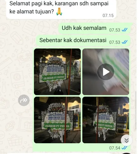 Pengiriman Papan Bunga Selamat Rembang